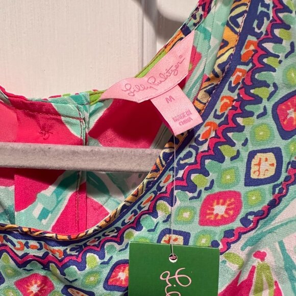 NWT Lilly Pulitzer 100% Silk Shell Top - Size Medium - Picture 3 of 4